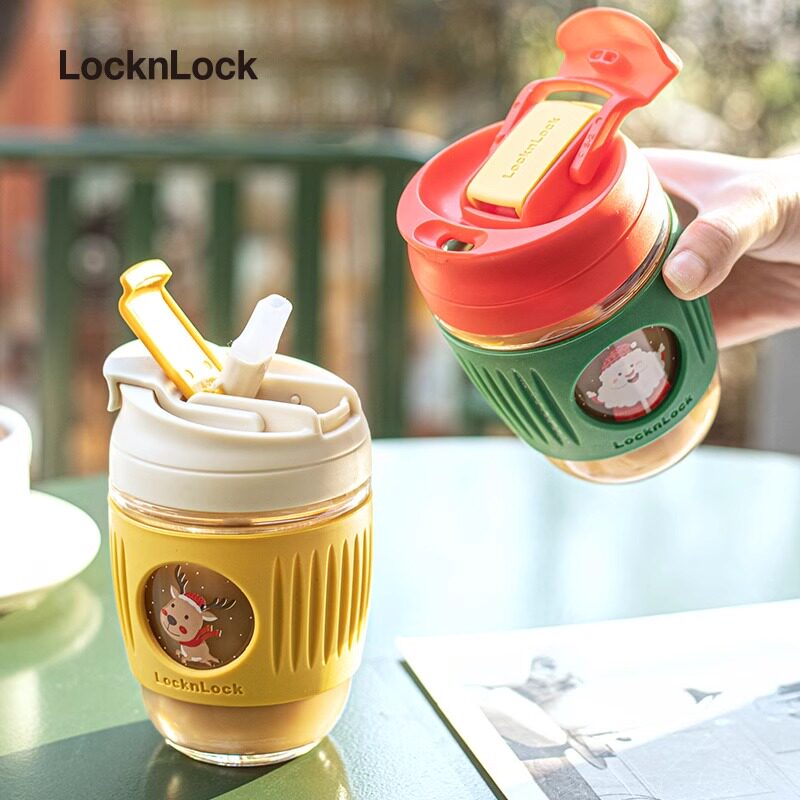 乐扣乐扣双饮口玻璃杯350ml图片