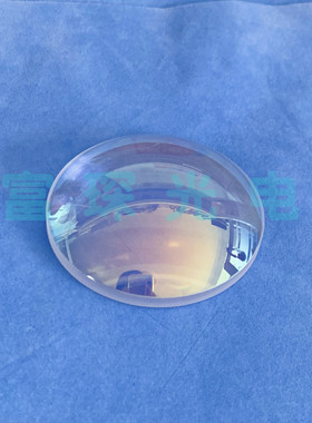 K9弯月透镜 直径D68.38mm 焦距F=220.64mm双面AR@1050-1100nm增透