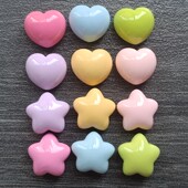 crocs鞋 扣 花莫兰迪色爱心 配饰立体马卡龙色五角星鞋 智必星洞洞鞋