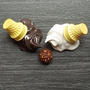 新款个性洞洞鞋配饰鞋扣 仿真大号奶油冰淇淋鞋花crocs智必星装饰