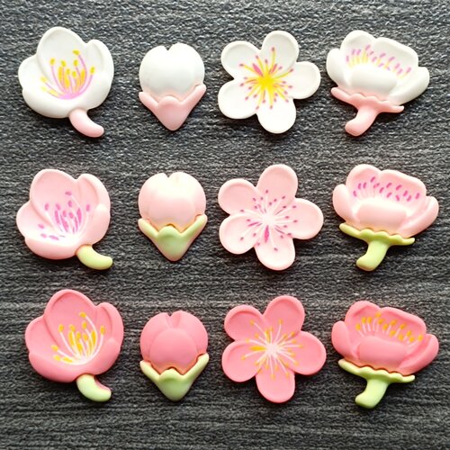 crocs配饰小清新桃花鞋扣