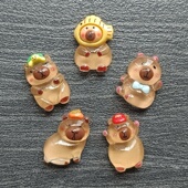 夏季 扣 凉鞋 装 花可爱卡通水豚熊卡皮巴拉 crocs洞洞鞋 饰孔配件鞋 鞋