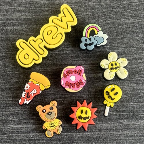 比伯熊drew洞洞鞋鞋花