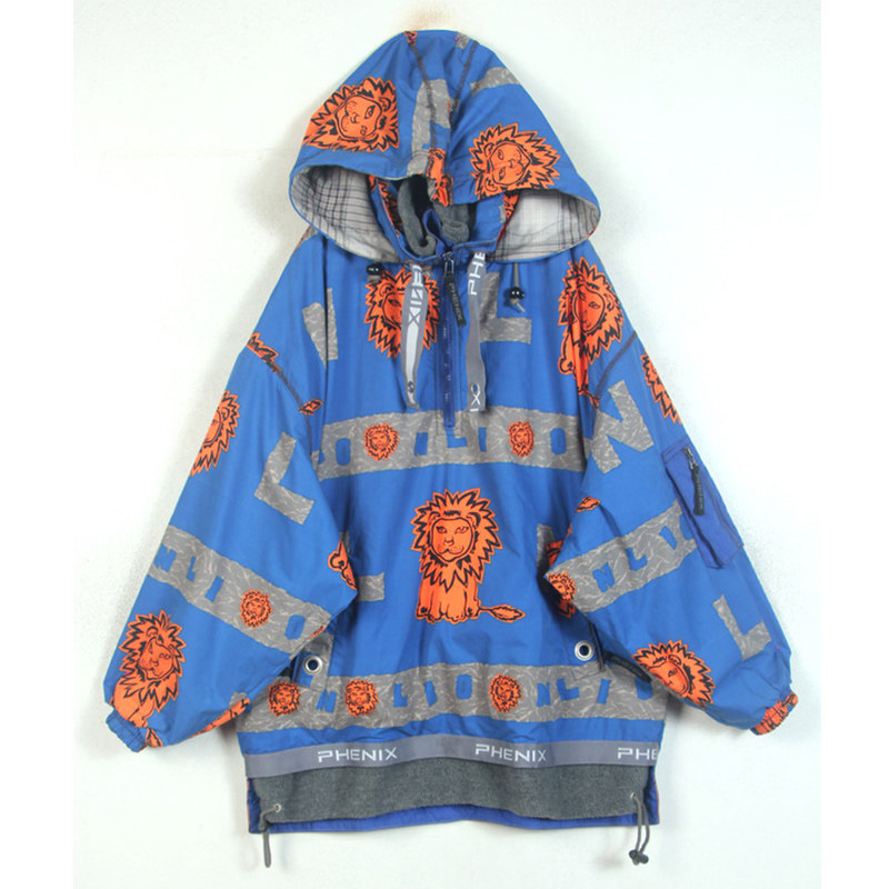 秋冬孤品复古日本中古着vintage街头风卡通夹棉服滑雪服运动外套