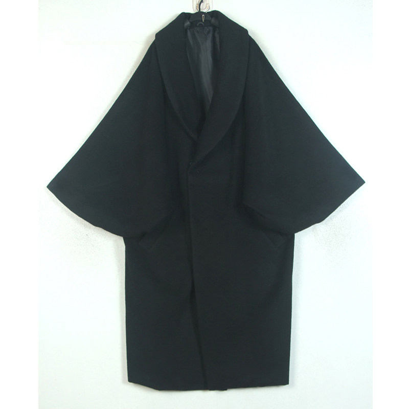 秋冬装孤品复古日本中古着vintage古风和服式羊绒毛呢大衣外套