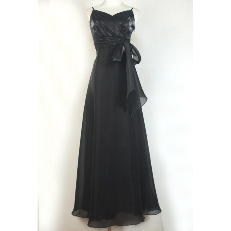 春夏装孤品复古日本中古着vintage缎面高腰礼服超长吊带连衣裙