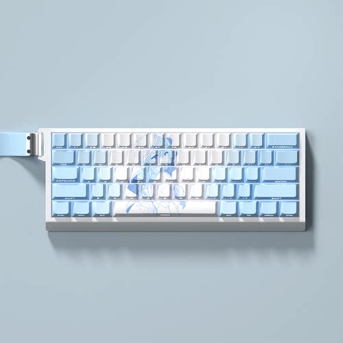 二次元主题守岸人键帽原厂侧刻透光PBT热升华适配60/64/68 MAD60