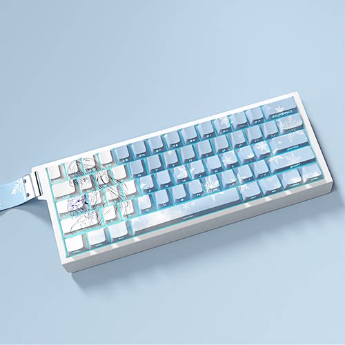 雪之下雪乃二次元主题键帽侧刻透光PBT热升华适配60/63/64 atk68