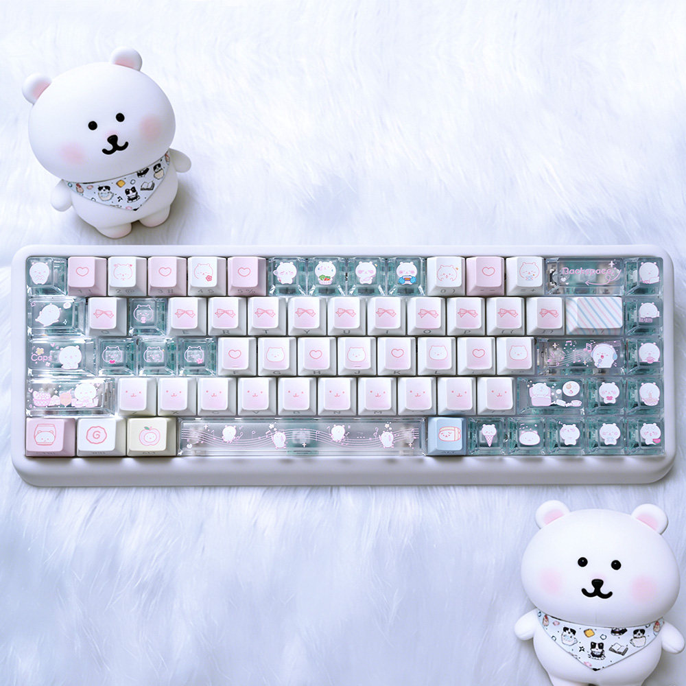 自嘲熊键帽PBT材质侧刻透光原厂PC个性DIY键帽适配磁轴键盘60/63,电脑硬件/显示器/电脑周边,键帽,淘宝优惠券,粉丝福利购,淘宝优惠卷