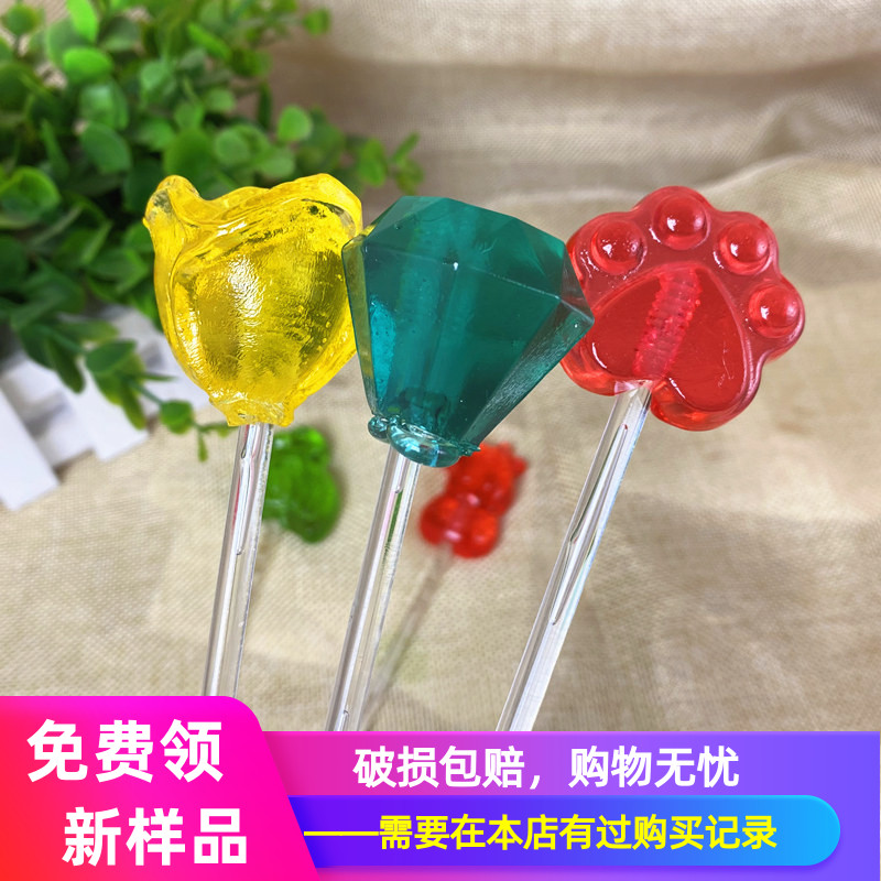 白杆常规 酒吧夜店创意糖果双灯七彩闪光led发光棒棒糖果儿童好礼