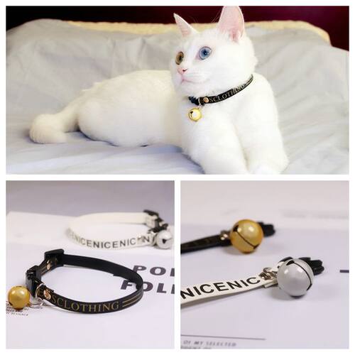 包邮宠物猫咪狗狗皮项圈铃铛项链泰迪猫猫兔子泰迪颈链宠物饰品 - 封面