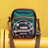 个性 简约竖款 三层手机包牛津布休闲迷你便携小包轻便撞色女斜挎包