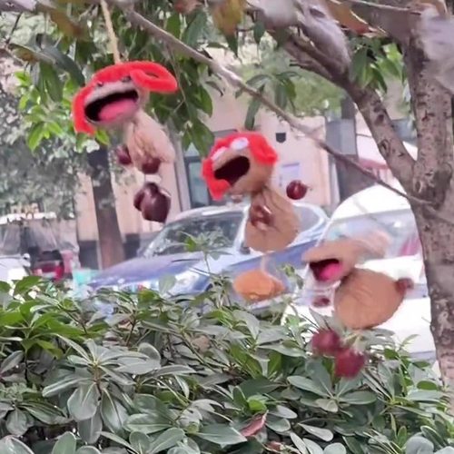 小熊大嘴果壳风铃材料包多宝包挂diy手工编织手机钥匙扣百搭车挂