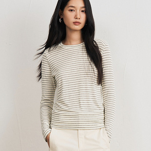 1679 针织衫 天丝醋酸打底衫 莱赛尔圆领保暖纯色长袖