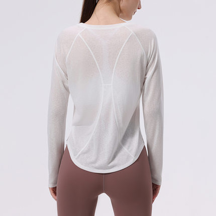 新款长袖运动上衣跑步健身普拉提瑜伽服罩衫1436