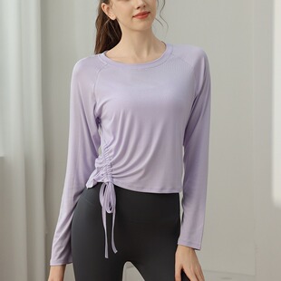 752 长袖 普拉提健身瑜伽罩衫 抽绳修身 774 短袖