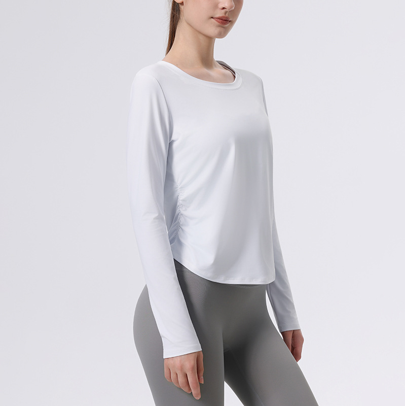 修身专业运动健身上衣跑步训练普拉提长袖瑜伽服罩衫1438
