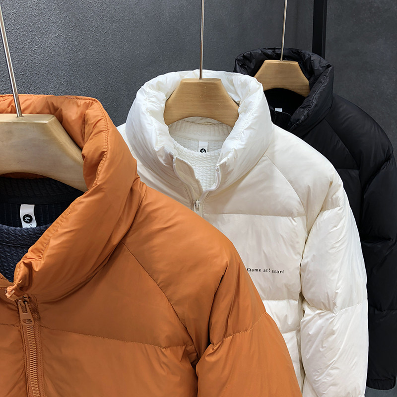 2023 겨울 새로운 하이 엔드 다운 재킷 남성 패션 브랜드 유행 잘 생긴 흰색 두꺼운 재킷 남성 빵 재킷
