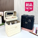 外出化妆品收纳盒箱高级感防水 大容量便携式 化妆包女2025新款 时尚