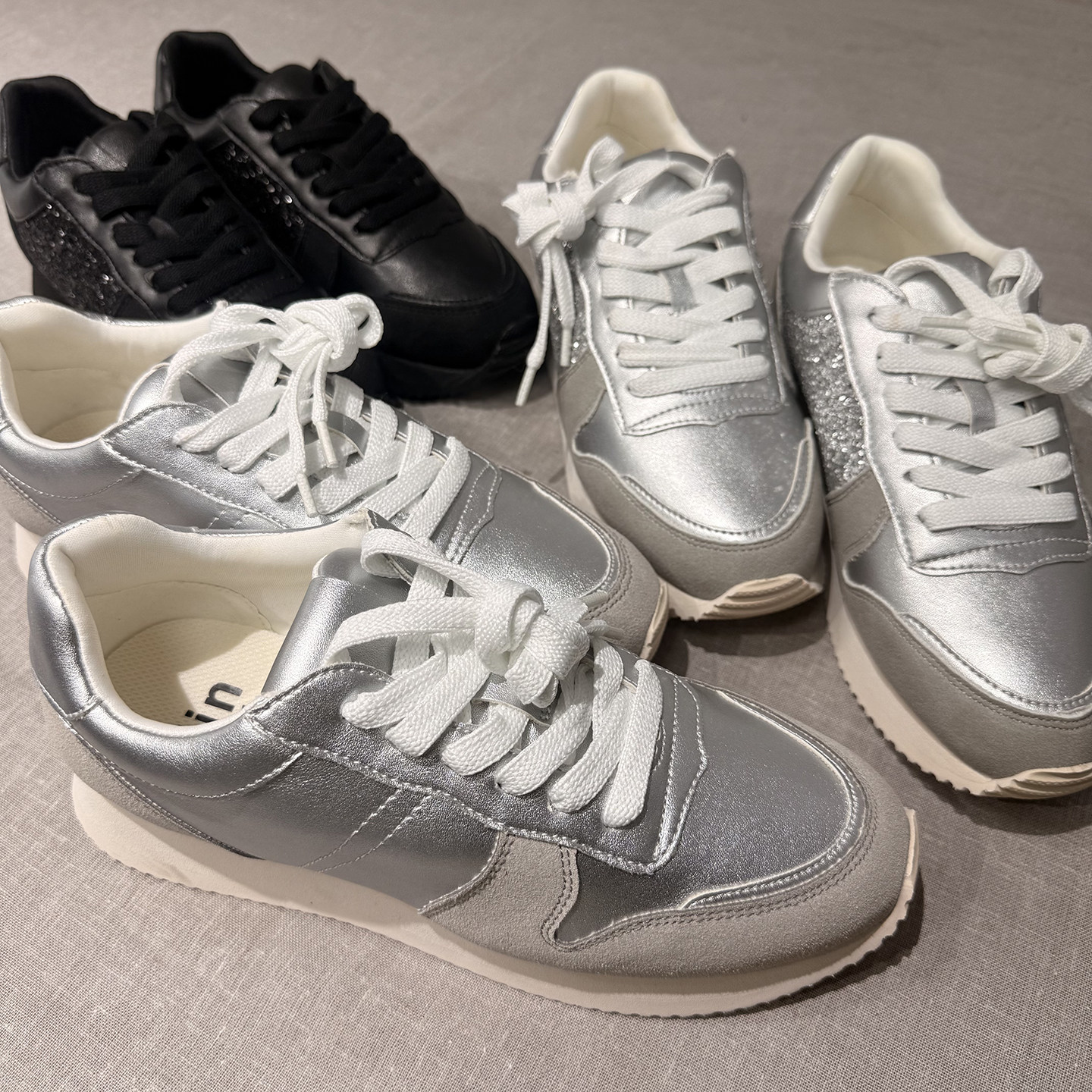 山田花花】轻松走一万步 日单FT 日本订单闪闪拼接舒服好穿运动鞋