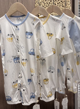 （49两件）木木乐婴儿连体衣夏季纯棉薄款宝宝长袖爬服男童空调服