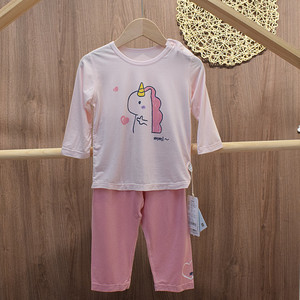 木木乐婴儿衣服夏季女童宝宝莫代尔睡衣长袖家居服套装薄款1-4岁