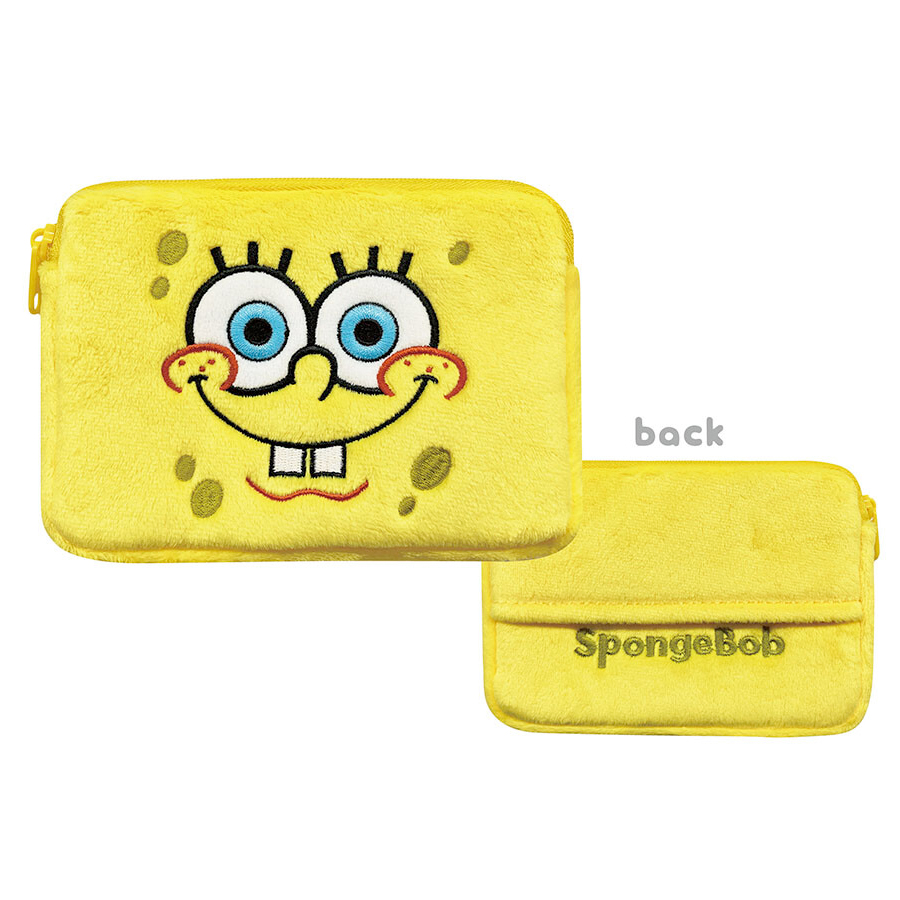 现货日本海绵宝宝迷你小包收纳小袋零钱包化妆品口红唇膏纸巾袋