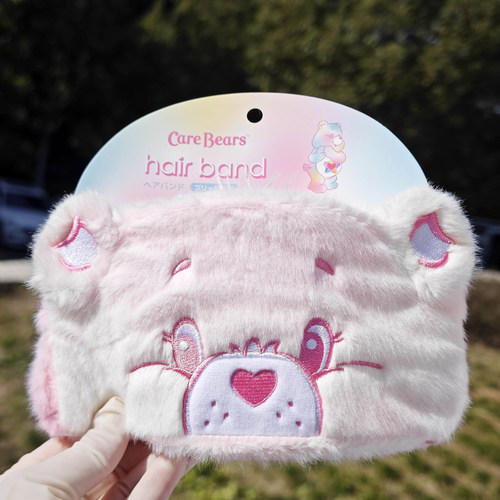 现货日本Care Bears爱心熊头带束发带卡通图案化妆洗脸防湿