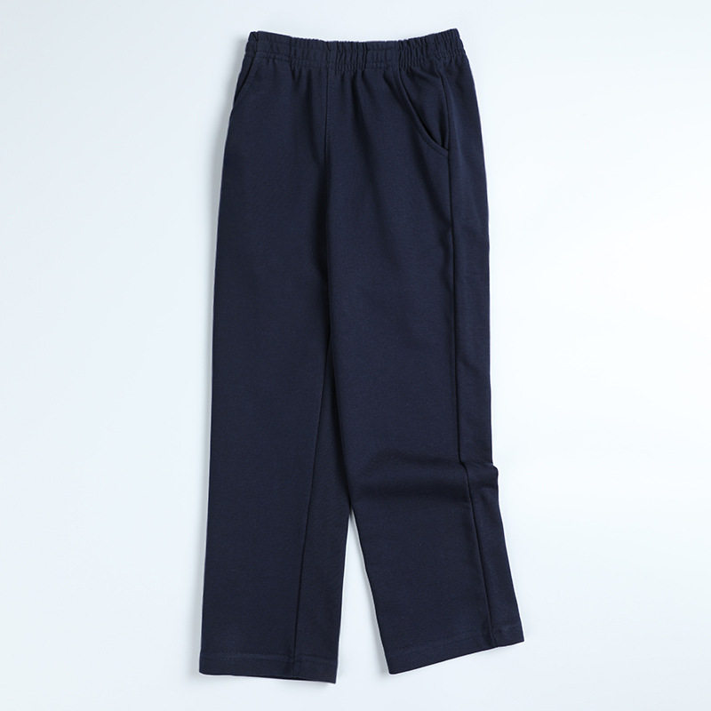 童装校服裤藏蓝色运动长裤男女童
