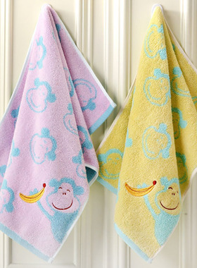儿童纯棉洗脸毛巾金号全棉小毛巾纯棉中童巾儿童卡通毛巾T1087