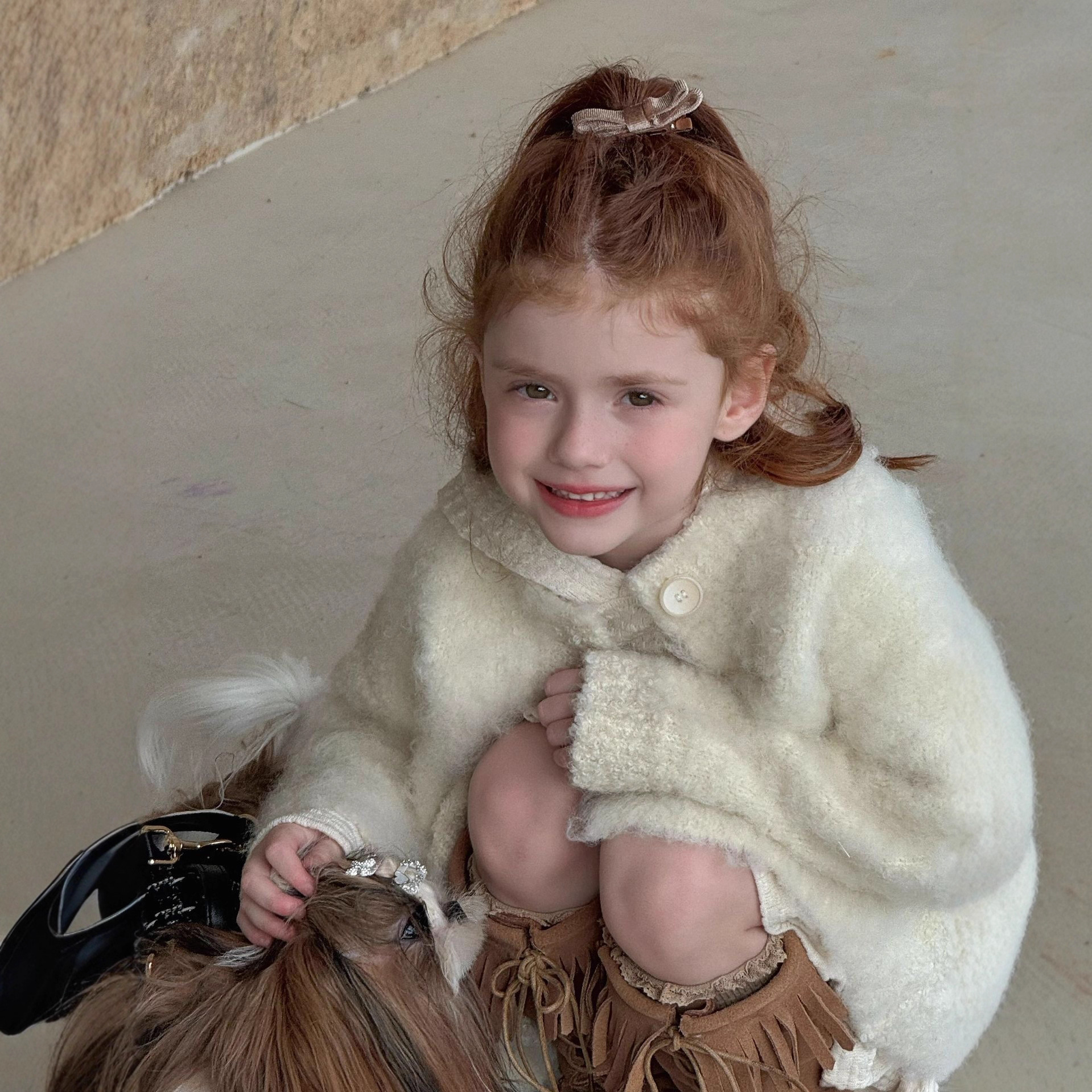 2025秋冬新款童装韩版女童加厚毛衣外套韩国儿童休闲毛衣开衫