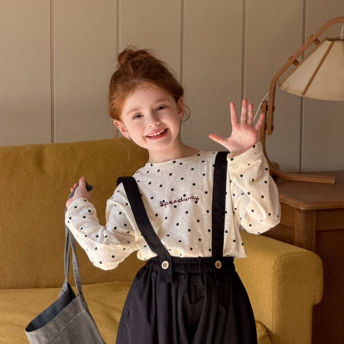 新款洋气2026雪花棉印花T恤蓝檬檬kids女B类长袖韩版打底上衣,童装/婴儿装/亲子装,T恤,淘宝优惠券,粉丝福利购,淘宝优惠卷