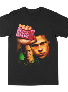 搏击俱乐部美式短袖T恤男女同款休闲百搭潮流Fight Club T-Shirt