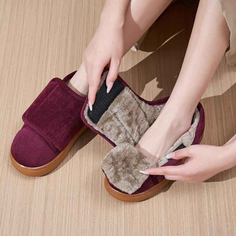 偏瘫病人防滑保暖老人崴脚鞋骨折脚肿浮肿痛风专用软底棉鞋魔术贴,流行男鞋,布鞋,淘宝优惠券,粉丝福利购,淘宝优惠卷