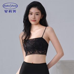舒适三角杯内衣薄款 安莉芳专柜同款 玫瑰蕾丝抹胸女士无钢圈文胸罩