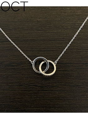 双环设计感女ins欧美风百搭项链
