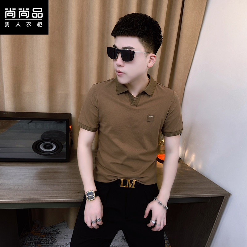 2025夏季新款男士polo衫短袖潮流翻领透气青年高级感百搭半袖上衣