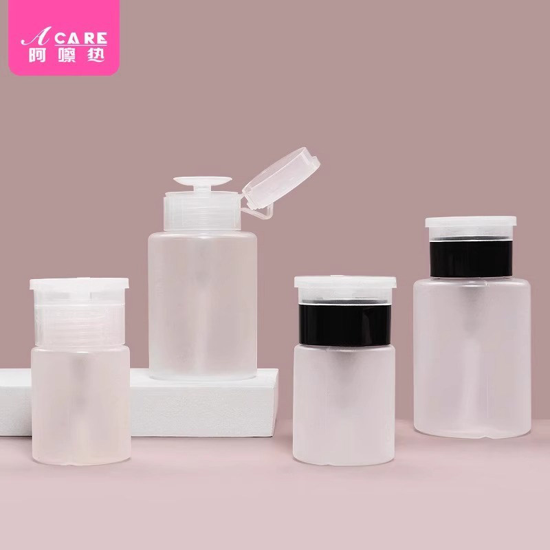 分装瓶/按压B1pn001-卸甲水空瓶按压式卸妆水乳液美甲按压便携