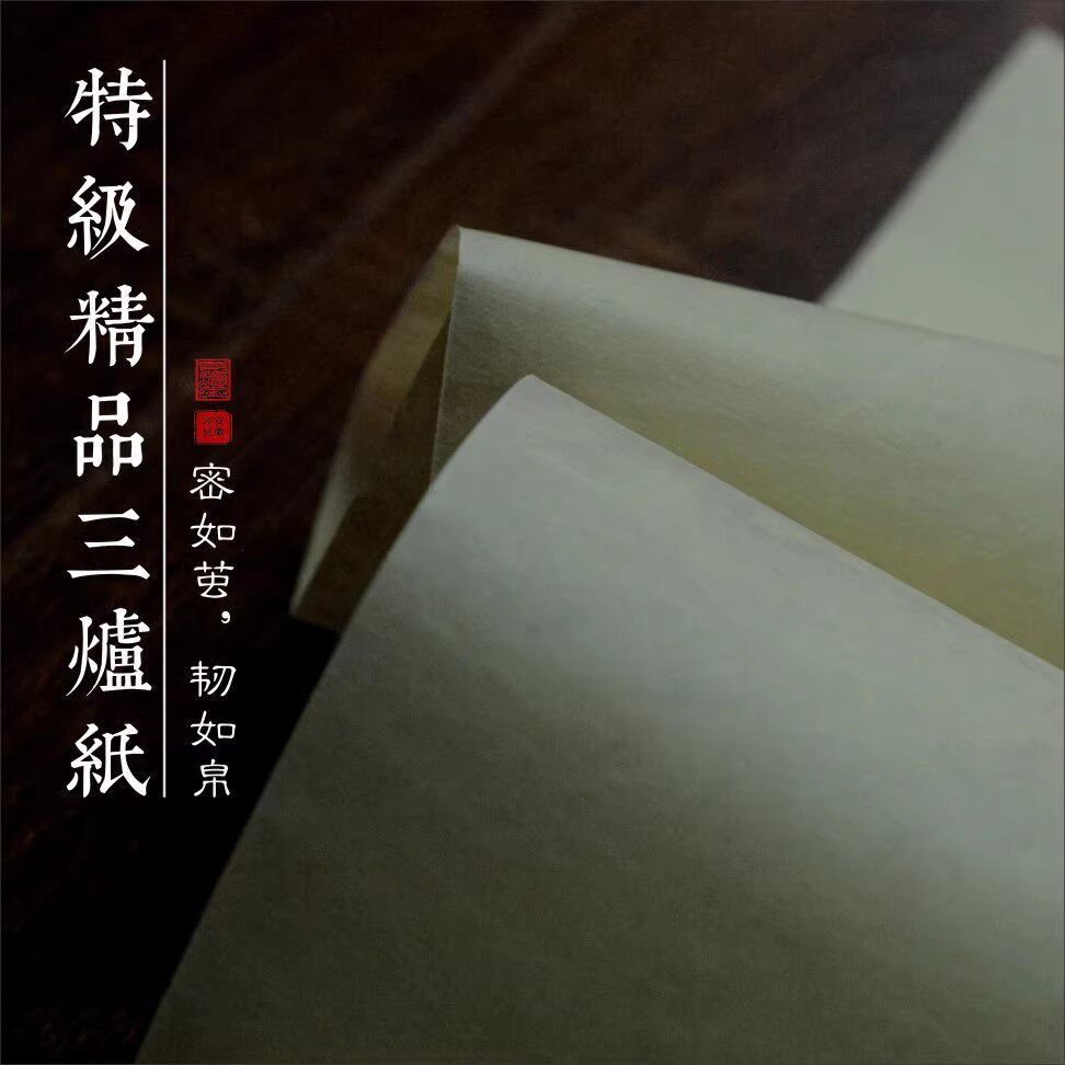 【特级精品三炉纸】约7分熟传统小写意书法画画参展作品汪氏三炉