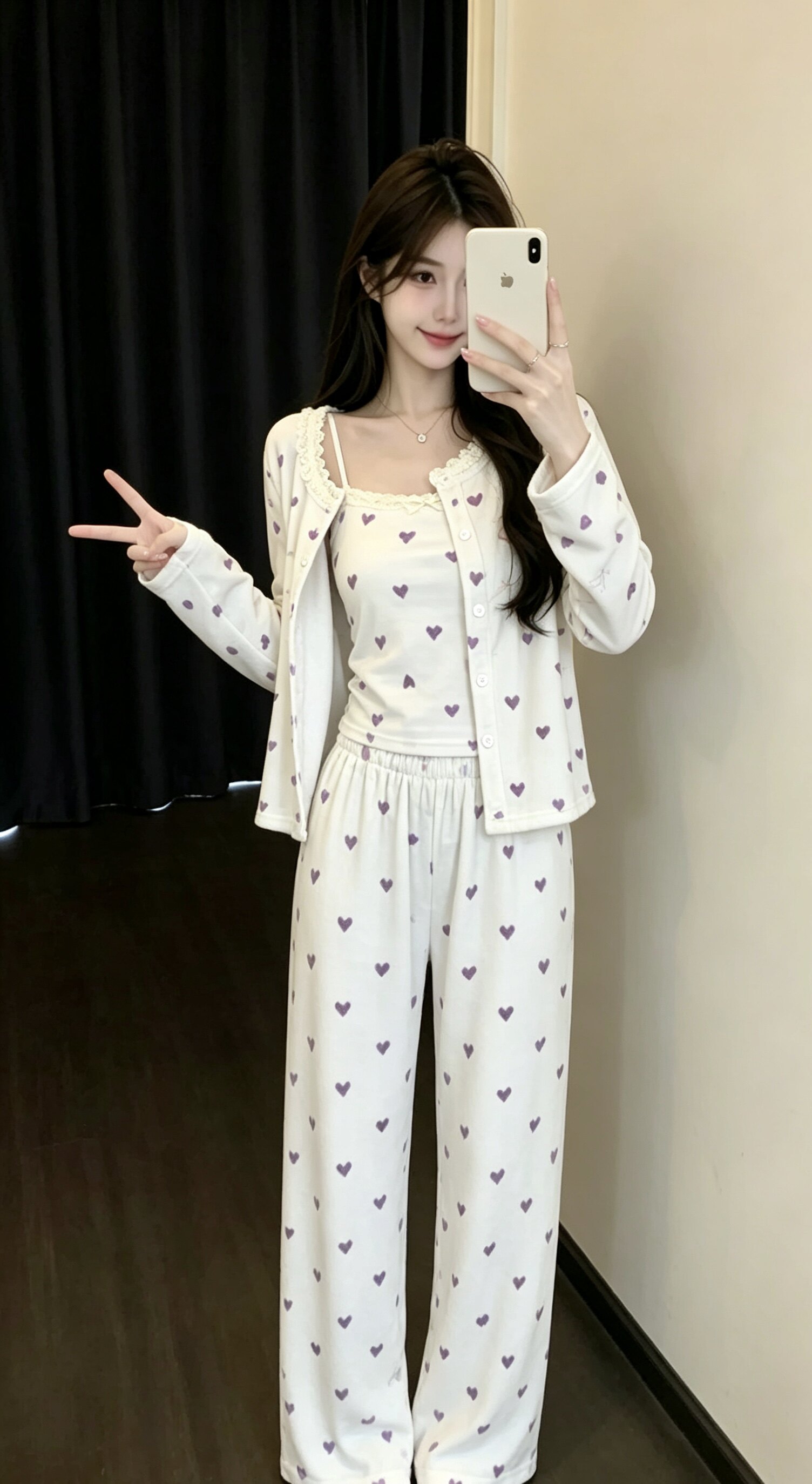 海岛绒睡衣女款秋冬季2026新款高级感性感吊带家居服三件套带胸垫