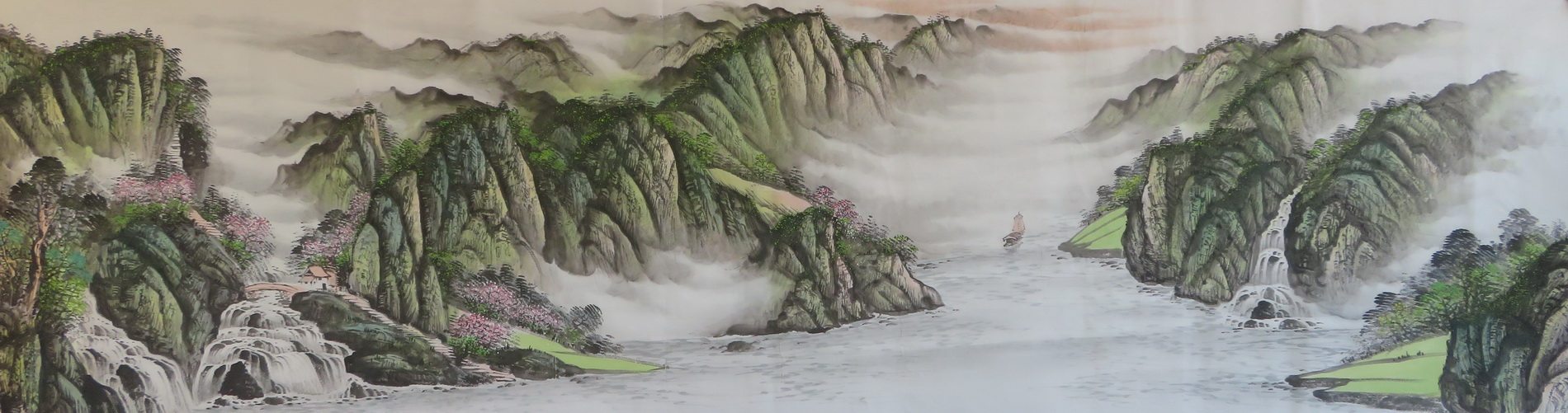 源远流长山水画国画装饰画手绘小丈二客厅挂画风水字画HL9051504