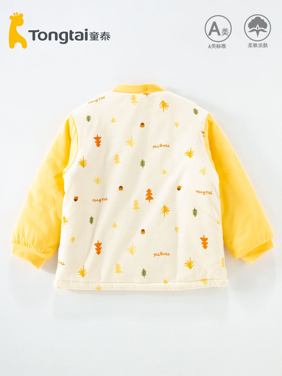 TONGTAI 베이비 싱글 피스 코튼 코트 남성 겨울 베이비 코튼 자켓 얇은 코튼 가디건 아동 코튼 탑 여성 따뜻한 내부 라이너