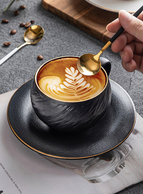 陶瓷釉下彩轻奢简约高颜值咖啡杯