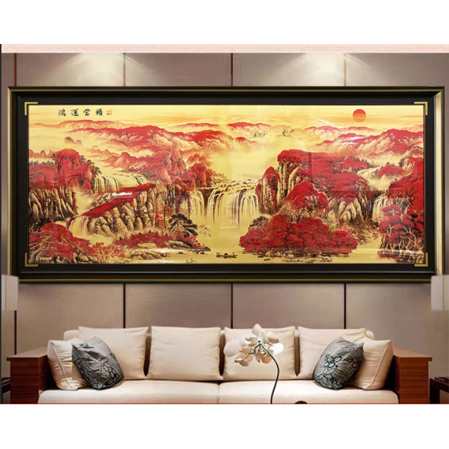纯黄金鸿运当头挂画装饰画