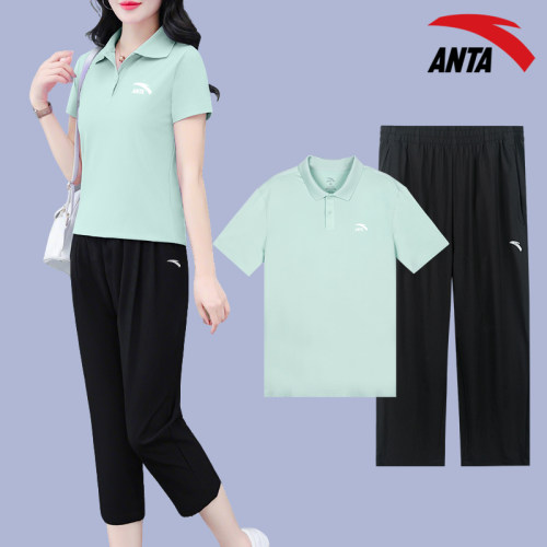 安踏女款运动套装官方正品两件套
