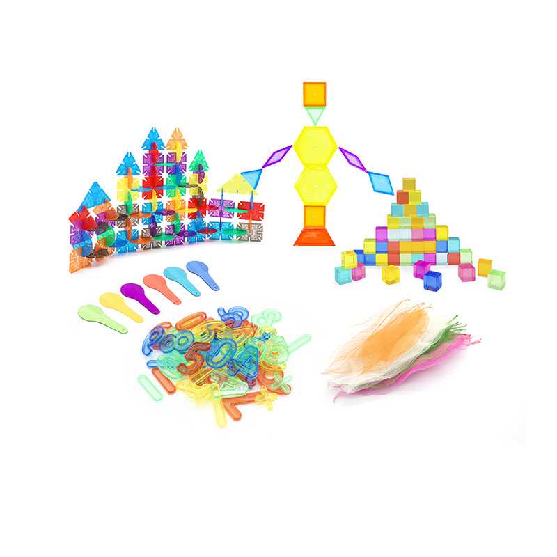 透明彩色光影系列塑料积木