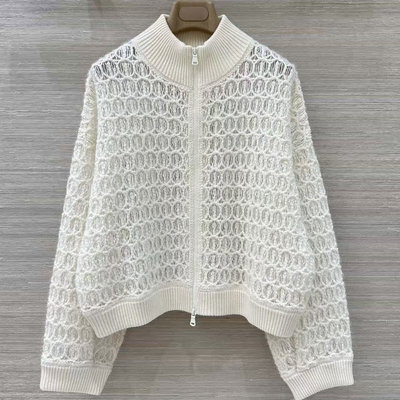 时尚简约气质百搭针织拉链开衫