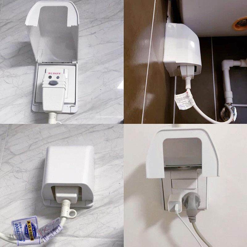 电源厕所热水器智能马桶插头防水卫生间盒86型开关插座加高卫生间