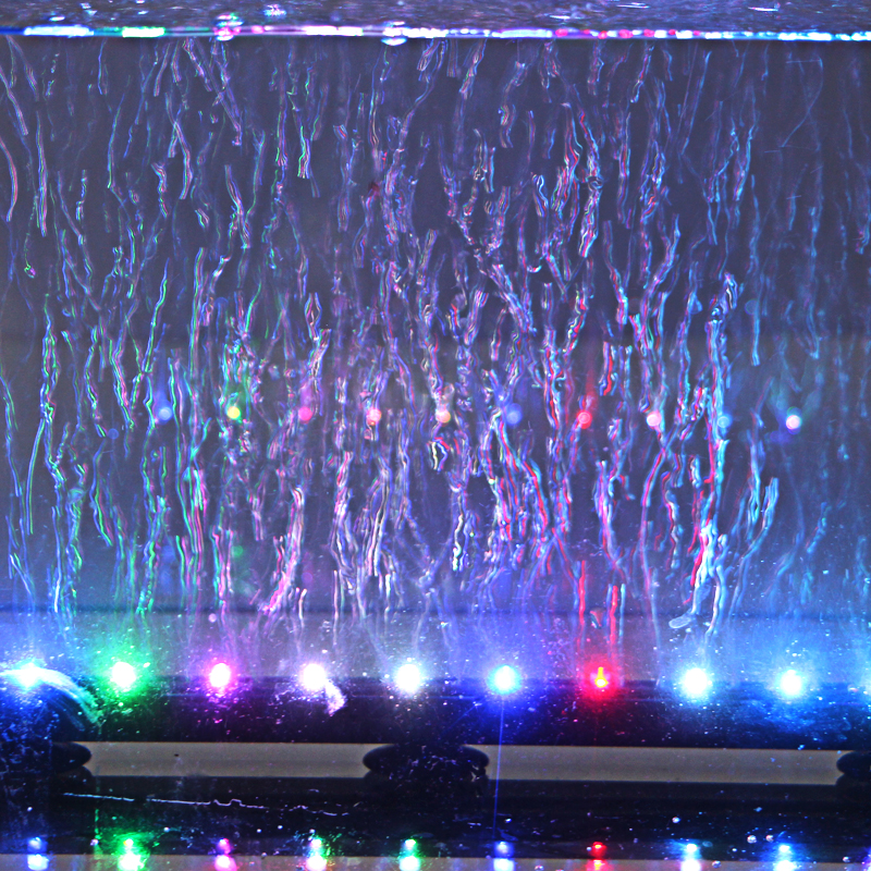鱼缸灯led灯防水照明灯七彩变色气泡灯水族箱潜水装饰灯管鱼灯条