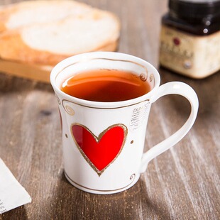 英国DUNOON丹侬骨瓷马克杯情侣款咖啡对杯描金情人节生日礼物水杯